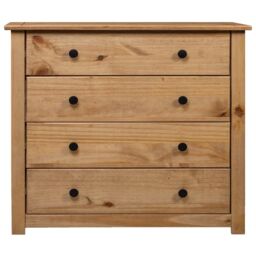 Berkfield Home Side Cabinet 80x40x73 cm Pine Panama Range in Brown - Size: 80 x 40 x 73 cm - thumbnail 2