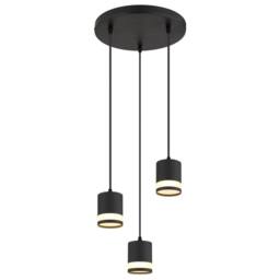 Netlighting Lucero Cluster Pendant Ceiling Light Matt Black 3x GX53 3000K