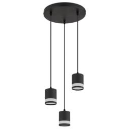 Netlighting Lucero Cluster Pendant Ceiling Light Matt Black 3x GX53 3000K - thumbnail 2