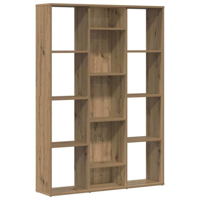 Berkfield Home Room Divider/Book Cabinet Artisan Oak 100x24x140 cm Engineered Wood in Brown - Size: 100 x 24 x 140 cm - image 1