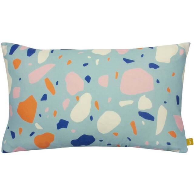 Furn Terra Abstract Print Cushion in Aqua - image 1