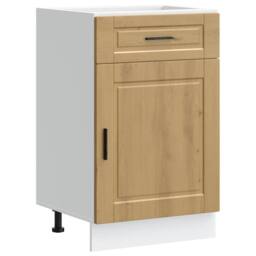 Berkfield Home Kitchen Base Cabinet¬†Porto Artisan Oak Engineered Wood in Brown - thumbnail 3