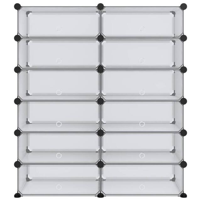 Berkfield Home Shoe Rack Transparent 94.5x36.5x106 cm PP in Clear - image 1