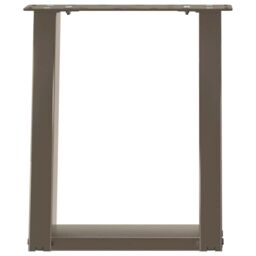 Berkfield Home Coffee Table Legs U-Shaped 2 pcs Natural Steel 38x(42-43) cm Steel in Brown - thumbnail 5