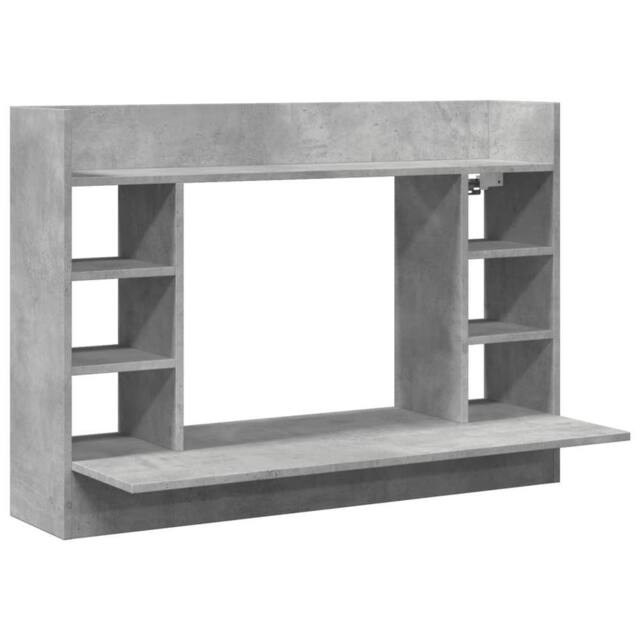 Berkfield Home Wall-Mounted Desk Concrete Grey 105x48x75 cm Engineered Wood - Size: 105 x 48 x 75 cm - image 1