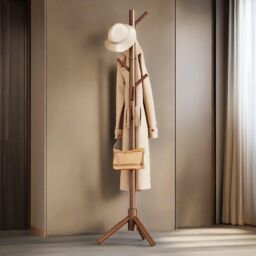 Pirlo Plush Wooden Coat Stand Stand With 8 Hooks in Brown - thumbnail 5