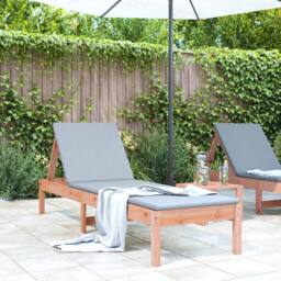 Berkfield Home Sun Lounger 199.5x60x74 cm Solid Wood Douglas in Light Brown - thumbnail 2