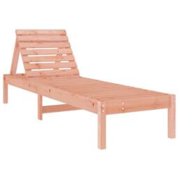 Berkfield Home Sun Lounger 199.5x60x74 cm Solid Wood Douglas in Light Brown - thumbnail 3
