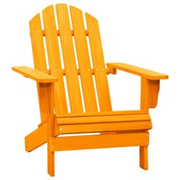 Berkfield Home Garden Adirondack Chair Solid Fir Wood Orange - thumbnail 1