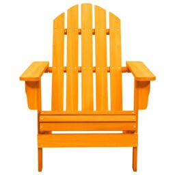 Berkfield Home Garden Adirondack Chair Solid Fir Wood Orange - thumbnail 2