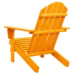 Berkfield Home Garden Adirondack Chair Solid Fir Wood Orange - thumbnail 4