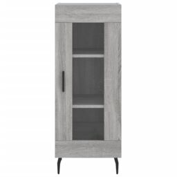 Berkfield Home Highboard Grey Sonoma 34.5x34x180 cm Engineered Wood - thumbnail 6
