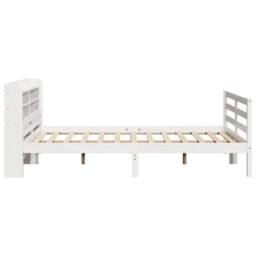 Berkfield Home Bed Frame with Headboard without Mattress White 150x200 cm King Size - thumbnail 7