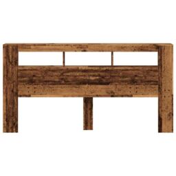Berkfield Home LED Headboard Old Wood 200x18.5x103.5 cm Engineered Wood in Brown - thumbnail 6