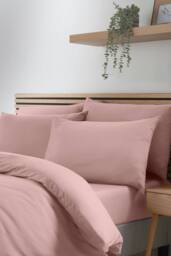 Catherine Lansfield So Soft Non Iron Duvet Cover Set in Pink - Size: Single - thumbnail 3