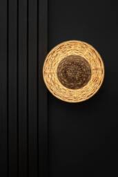 Industville Sea Grass Round Diffuser Wall Light - Natural - Size: Medium - thumbnail 2