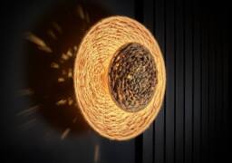 Industville Sea Grass Round Diffuser Wall Light - Natural - Size: Medium - thumbnail 5