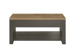 Birlea Highgate 2 Drawer Coffee Table in Dark Grey - Size: Medium - thumbnail 6