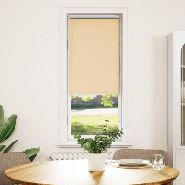 Berkfield Home Roller Blind Blackout Beige 40x175 cm Fabric Width 35.7 cm Polyester - image 1