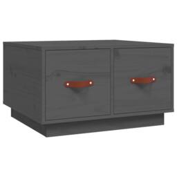 Berkfield Home Coffee Table Grey 60x53x35 cm Solid Wood Pine - Size: 60 x 53 x 35 cm
