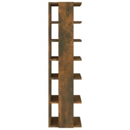 Berkfield Home Shoe Racks 2 pcs Smoked Oak 27.5x27x102 cm Engineered Wood in Brown - thumbnail 5
