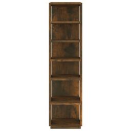 Berkfield Home Shoe Racks 2 pcs Smoked Oak 27.5x27x102 cm Engineered Wood in Brown - thumbnail 4