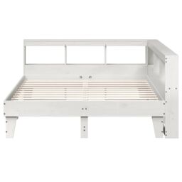 Berkfield Home Bookcase Bed without Mattress White 150x200cm Solid Wood Pine - Size: 150x200 cm - thumbnail 5