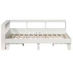 Berkfield Home Bookcase Bed without Mattress White 150x200cm Solid Wood Pine - Size: 150x200 cm - thumbnail 6