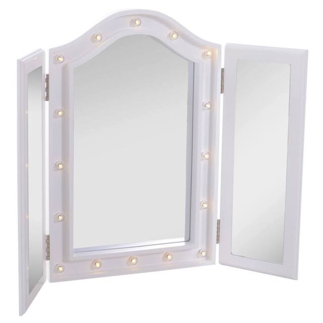 ERGOVEXA Trifold Tabletop Mirror, 73x53.5cm Makeup Mirror Large, White - Size: 73x53.5 cm - image 1