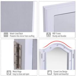 ERGOVEXA Trifold Tabletop Mirror, 73x53.5cm Makeup Mirror Large, White - Size: 73x53.5 cm - thumbnail 4