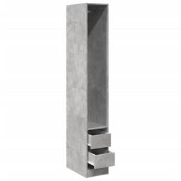 Berkfield Home Wardrobe Concrete Grey 30x50x200 cm Engineered Wood - Size: 30 x 50 x 200 cm - thumbnail 5