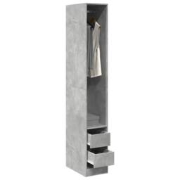 Berkfield Home Wardrobe Concrete Grey 30x50x200 cm Engineered Wood - Size: 30 x 50 x 200 cm - thumbnail 2