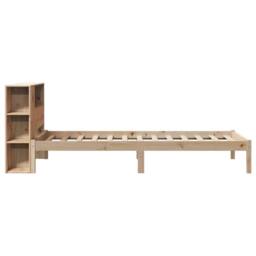 Berkfield Home Bookcase Bed without Mattress 75x190 cm Small Single Solid Wood Pine in Light Tan - thumbnail 7