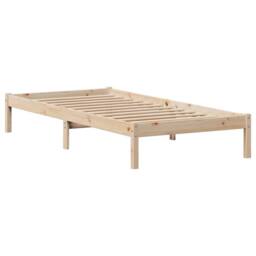 Berkfield Home Bookcase Bed without Mattress 75x190 cm Small Single Solid Wood Pine in Light Tan - thumbnail 5
