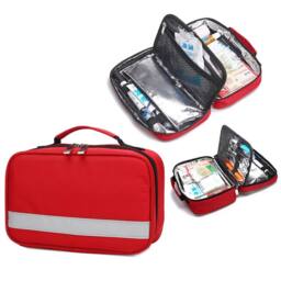 VOGREX Red Medical Organizer Bag for Diabetes Supplies - thumbnail 3