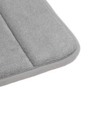 Living and Home Soft Absorbent Bath Mat Rug in Grey - Size: 40 x 60 cm - thumbnail 7