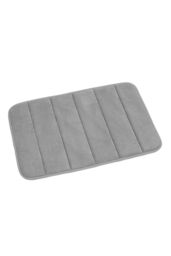 Living and Home Soft Absorbent Bath Mat Rug in Grey - Size: 40 x 60 cm - thumbnail 5