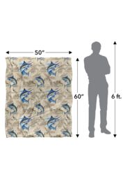 JQ Licensing Jl-Jp-Jq Marlin Tiki Fishing Pattern Silky Touch Super Soft Throw Blanket 152 X 127 cm in White - thumbnail 5