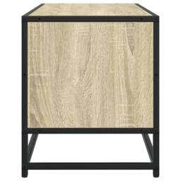 Berkfield Home TV Cabinet Sonoma Oak 80x34.5x40 cm Engineered Wood & Metal in Light Tan - thumbnail 5