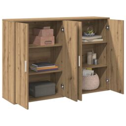 Berkfield Home Sideboards 2 pcs Artisan Oak 60x31x84 cm Engineered Wood - Size: 60 x 31 x 84 cm - thumbnail 3