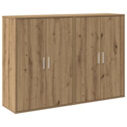 Berkfield Home Sideboards 2 pcs Artisan Oak 60x31x84 cm Engineered Wood - Size: 60 x 31 x 84 cm - thumbnail 2