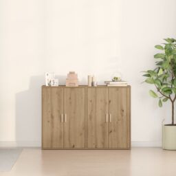 Berkfield Home Sideboards 2 pcs Artisan Oak 60x31x84 cm Engineered Wood - Size: 60 x 31 x 84 cm - thumbnail 4