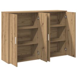 Berkfield Home Sideboards 2 pcs Artisan Oak 60x31x84 cm Engineered Wood - Size: 60 x 31 x 84 cm - thumbnail 5