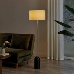 FurnitureboxUK Joceline Black Marble Standing Floor Lamp - thumbnail 2