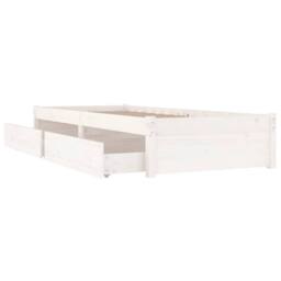 Berkfield Home Beautiful Bed Frame with Drawers White 90x200 cm - thumbnail 1