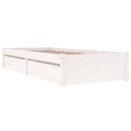 Berkfield Home Beautiful Bed Frame with Drawers White 90x200 cm - thumbnail 4