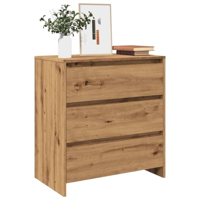 Berkfield Home Sideboard Artisan Oak 70x41x75 cm Engineered Wood in Brown - Size: 70 x 41 x 75 cm - image 1