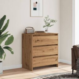 Berkfield Home Sideboard Artisan Oak 70x41x75 cm Engineered Wood in Brown - Size: 70 x 41 x 75 cm - thumbnail 3