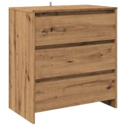 Berkfield Home Sideboard Artisan Oak 70x41x75 cm Engineered Wood in Brown - Size: 70 x 41 x 75 cm - thumbnail 2
