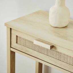 Wyld Haus Sedi 100cm Natural Wood Effect Console Table 2 Drawers Bottom Shelf - thumbnail 8